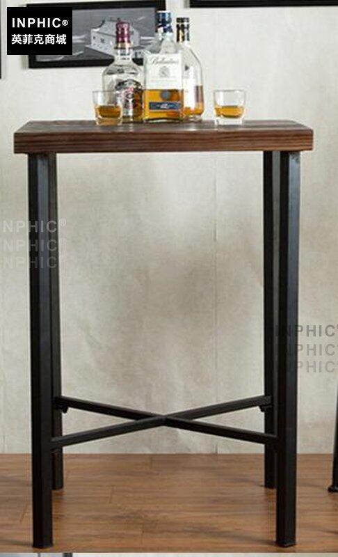 INPHIC-桌椅鐵藝實木吧臺桌椅酒吧高腳桌椅休閒吧奶茶吧桌椅餐桌椅-桌55