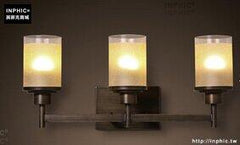 INPHIC- 美式鄉村風格臥室牆燈歐式復古走廊玻璃單頭鐵藝蠟燭臺壁燈-G款