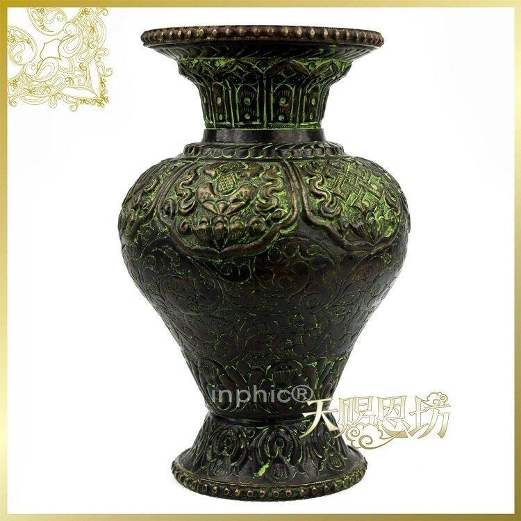 INPHIC-印度進口手工雕花青銅八寶花瓶家居工藝品擺件
