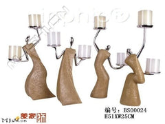 INPHIC-歐式古典宮廷燭臺燭臺擺飾燭臺四人燭臺黃白