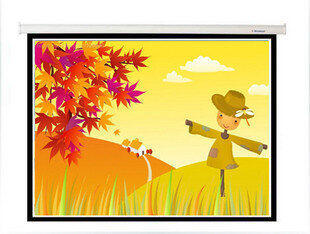 INPHIC-100吋玻珠手動自鎖幕布 投影機高清幕布