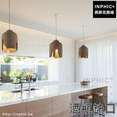 INPHIC-餐廳復古懷舊簡約燈具水泥藝術吊燈酒瓶缺口工業風LOFT-酒瓶缺口