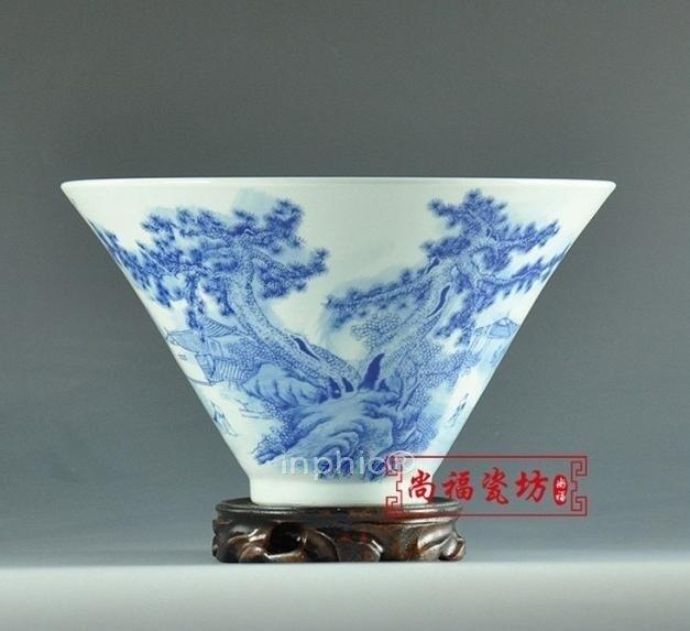 INPHIC-青花瓷陶瓷器 家居飾品 工藝品擺飾 景德鎮果盤果婁 花瓶裝飾器皿