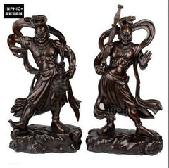 INPHIC-佛像 全黃銅哼哈二將工藝品銅制門神寺廟裝飾品千里眼順風耳擺件