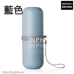 INPHIC-旅行用品便攜漱口杯旅行洗漱杯膠囊旅行漱口杯刷牙杯情侶牙缸水杯-藍色兩入