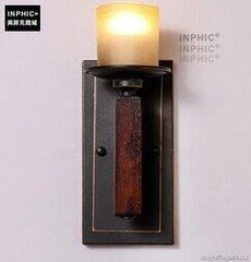 INPHIC- 美式鄉村風格臥室牆燈歐式復古走廊玻璃單頭鐵藝蠟燭臺壁燈-C款
