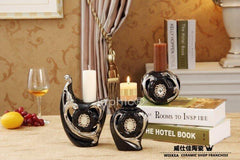 INPHIC-古典豪華家居工藝品裝飾擺飾陶瓷鑲鑽石燭臺擺飾復古現代