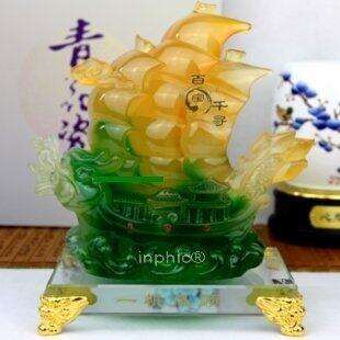 INPHIC-一帆風順 龍船工藝品擺件風水 辦公桌茶幾酒櫃擺件創意家居裝飾品