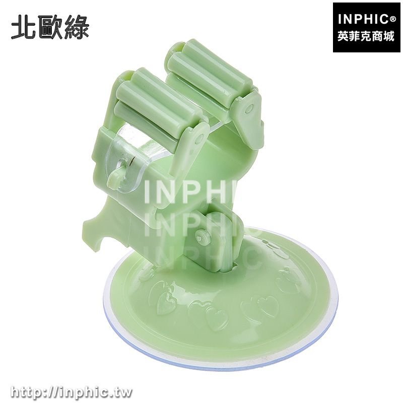 INPHIC-居家強力無痕吸盤拖把架子掃把免釘門後掛鉤掛架壁掛拖把夾卡座-北歐綠三入
