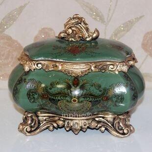 INPHIC-歐式陶瓷裂紋復古裝飾盒 歐式奢華裝飾擺飾 歐式擺設