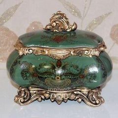 INPHIC-歐式陶瓷裂紋復古裝飾盒 歐式奢華裝飾擺飾 歐式擺設