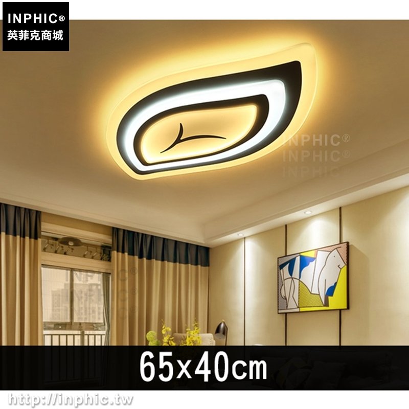 INPHIC-葉子房間燈簡約客廳燈吸頂燈具兒童房臥室燈現代-65x40cm