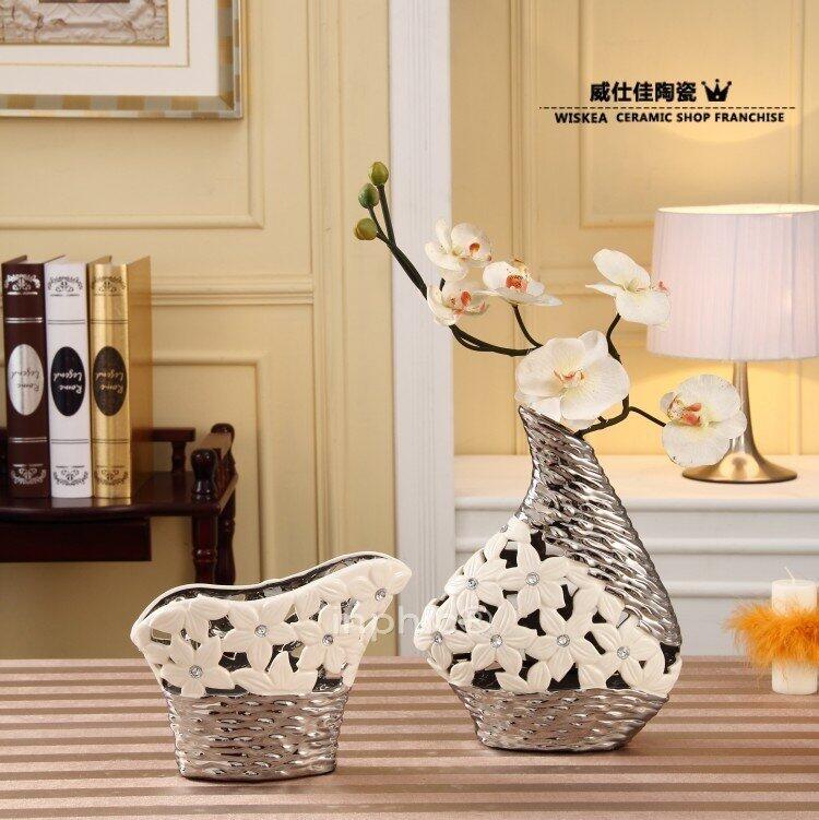INPHIC-新古典後現代家居飾品 抽象擺設瓷器工藝品 陶瓷梅花鑽花瓶