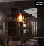 INPHIC-鐵藝鍋蓋金屬吧臺美式裝飾複古酒吧燈具工業風燈罩loft