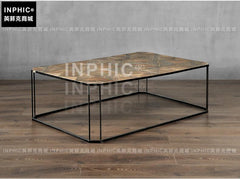 INPHIC-美式鄉村茶幾 鐵榆木拼接工業風客廳個性做舊家具沙發邊幾-C款
