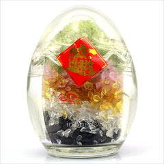 INPHIC-開光天然水晶五行五彩水晶蛋聚寶蛋 五行合運福瑞堂六合乾坤通財