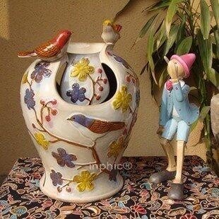 INPHIC-立體小鳥流水噴泉擺飾 陶瓷工藝品 桌面擺設 加濕器 白色款