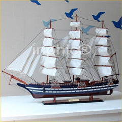 INPHIC-木製帆船模型 1米大氣義大利韋斯普奇號組裝船工藝 晉升帆船