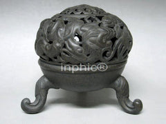 INPHIC-超值紫玉金砂紫砂檀香熏香佛具古銅泥三腳雲龍香爐