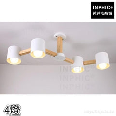 INPHIC-燈具餐廳客廳臥室書房原木實木吊燈簡約北歐個性-4燈