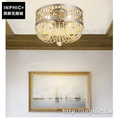 INPHIC-臥室餐廳客廳led復古歐式鄉村美式圓形走廊燈飾水晶