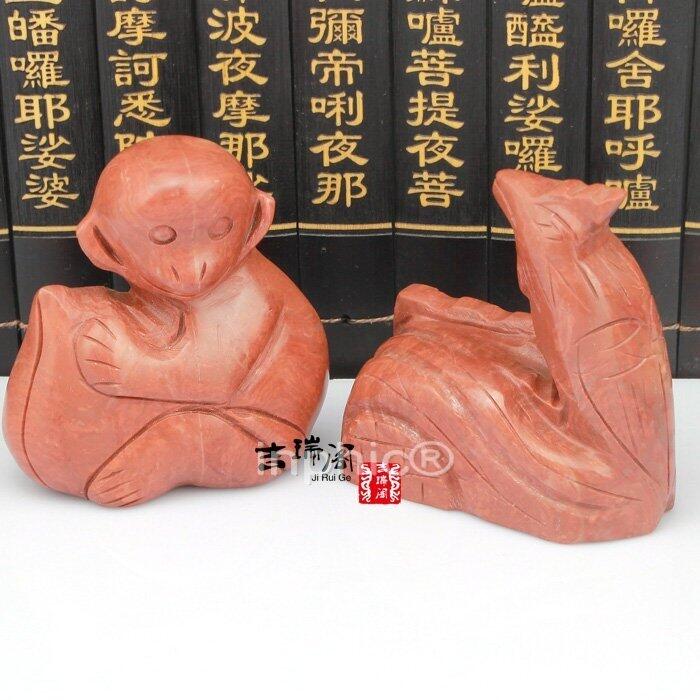 INPHIC-開光紅棕色吉時封侯擺件 屬龍者招財助事業開運物(一對)