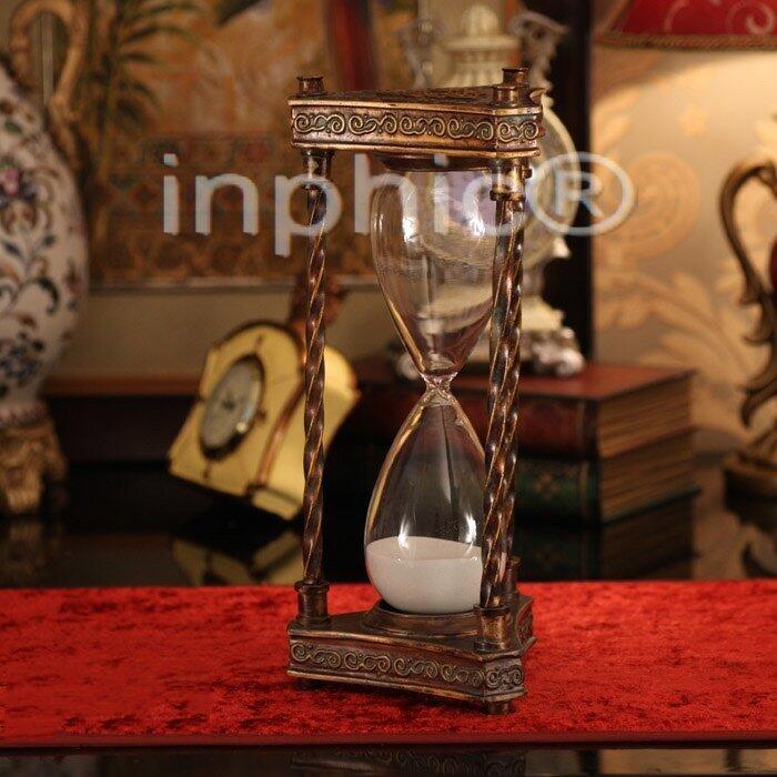 INPHIC-歐式樹脂玻璃細沙漏創意裝飾 客廳臥室書房擺飾