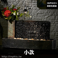 INPHIC-開運 水幕牆擺飾小款水景開業招財開運假山流水噴泉風水牆裝飾擺飾流水牆魚缸