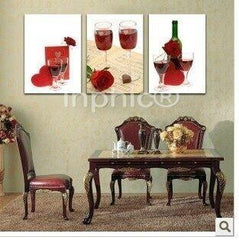 INPHIC-紅酒杯子歐式無框畫現代簡約餐廳裝飾畫三聯畫時尚家居壁畫