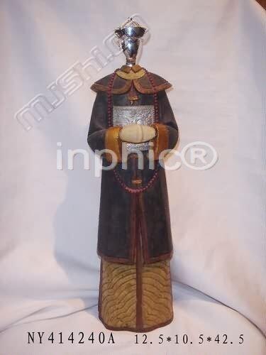 INPHIC-歐式客廳裝飾擺飾傢俱飾品泰國家居電鍍清朝官員