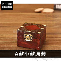 INPHIC-裝飾古樸木盒創意擺設復古家居仿古歐式包裝盒-A款小款原裝