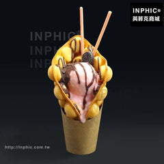 INPHIC-訂做仿真食品模型餐廳擺設香芋霜淇淋小吃模型港式雞蛋仔