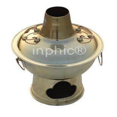 INPHIC-黃銅火鍋 涮羊肉火鍋木炭火鍋加厚傳統中號32厘米火鍋