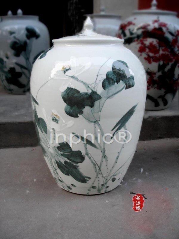 INPHIC-清荷；陶瓷儲物蓋缸 純手繪居家擺飾 儲物罐 景德鎮製