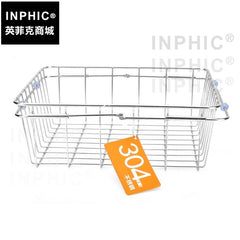 INPHIC-瀝水籃置物架洗蔬菜碗碟盤架不鏽鋼水果籃廚房可伸縮