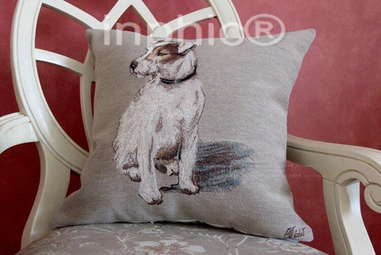 INPHIC-錦繡 法國進口高端奢適品靠墊套小獵狗