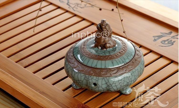 INPHIC-青瓷開片香爐 陶瓷熏香爐 香薰爐 茶道佛具 招福師