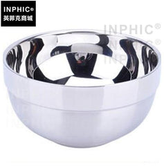 INPHIC-不鏽鋼碗雙層隔熱防燙嬰兒米飯碗泡麵碗餐具碗-直徑11.5cm