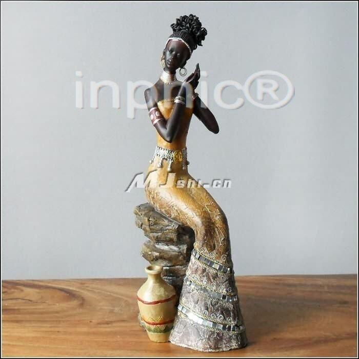 INPHIC-歐式客廳裝飾擺飾傢俱飾品泰國家居黑人少女
