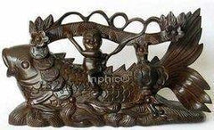 INPHIC-紅木工藝品 雕刻 商務 紅木魚 年年有餘