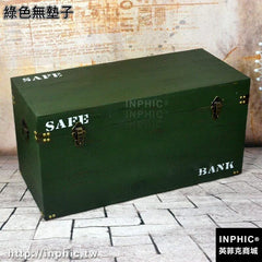 INPHIC-80cm復古實木箱服裝店收納凳換試鞋凳儲物做舊整理箱子創意茶幾箱-綠色無墊子
