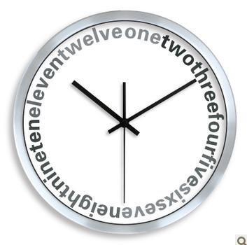 INPHIC-靜音鐘 簡約現代黑白灰