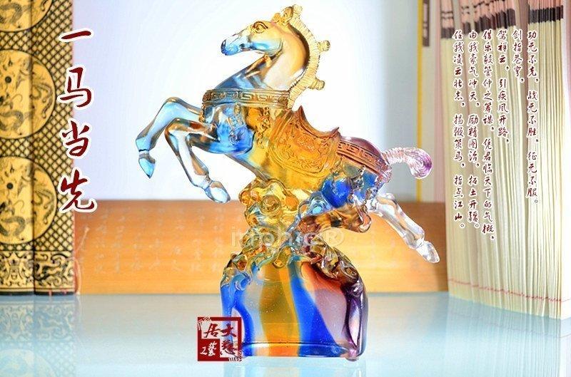 INPHIC-琉璃開光擺件 原裝家庭禮品平安吉祥飾品擺設一馬當先
