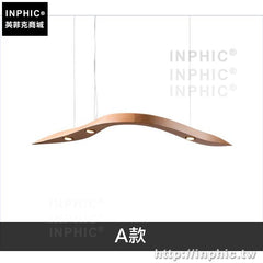 INPHIC-木頭吊燈餐廳簡約長形吊燈藝術實木-A款淺木色