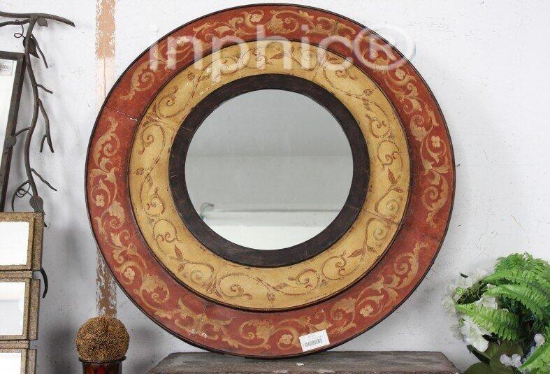 INPHIC-仿舊家居飾品 復古鐵藝圓鏡 掛鏡