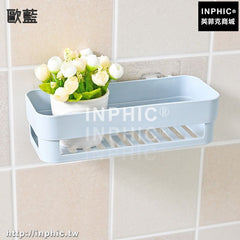 INPHIC-廚房置物架多層三角架轉角架調料用品收納架子壁掛架瀝水架儲物籃-歐藍