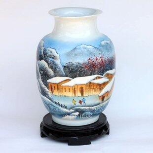 INPHIC-ZF-A014 景德鎮粉彩 陶瓷手繪瑞雪豐年花瓶 工藝擺飾