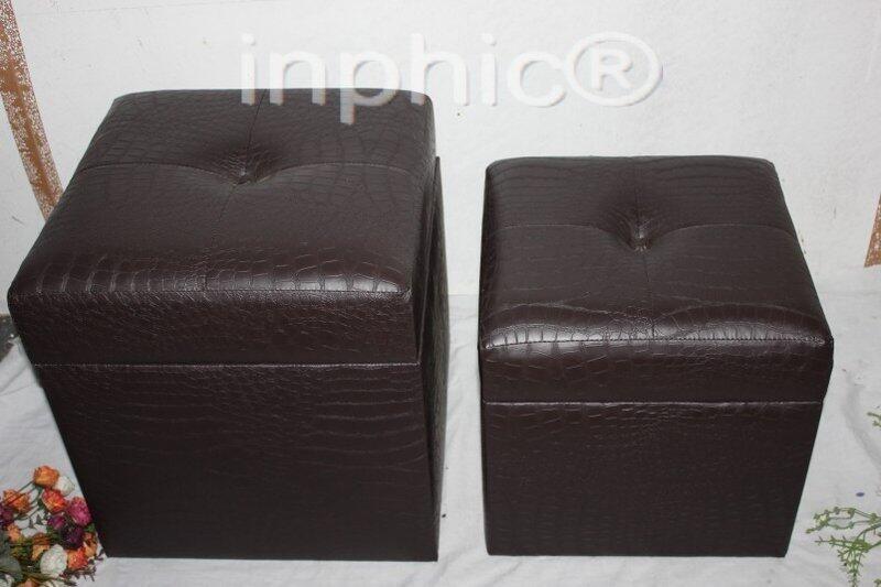 INPHIC-仿舊家居 歐式皮革坐箱 古董大箱子2件套