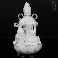 INPHIC-10吋自在觀音擺飾 陶瓷觀音菩薩佛像 家居擺設佛教工藝品白瓷