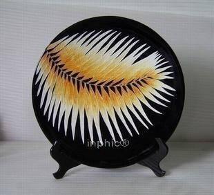 INPHIC-泰國工藝品 木雕工藝品 擺飾 家裝飾品 樹葉裝飾盤